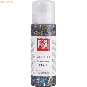 4011643962880 - 6 x Glitterfarbe Konfetti Glue 50ml Hexagon bunt