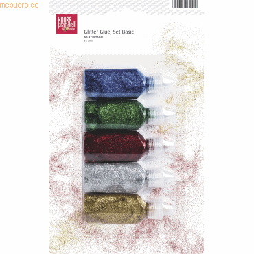 4011643964532 - 5 x Glitterfarbe Glue Set 3x30ml Basic 4011643964532 - 5 x Glitterfarbe Glue Set 3x30ml Basic