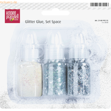 4011643964556 - Glitzerkleber GlitterGlue-Set Space silber