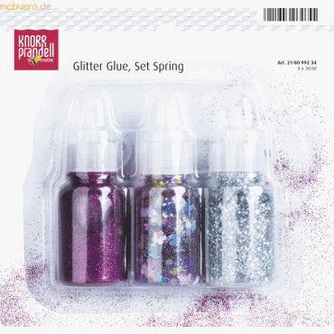 4011643964655 - 5 x Glitterfarbe Glue Set 3x30ml Spring