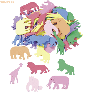 4011643686700 - 6 x Moosgummi Creasoft Tiere 4-5cm VE=60 Stück 4011643686700 - 6 x Moosgummi Creasoft Tiere 4-5cm VE=60 Stück