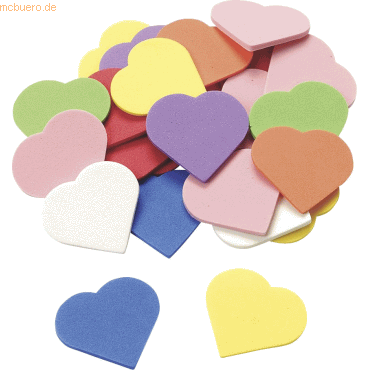 4011643201828 - 5 x Moosgummi Creasoft Herzen 35cm VE=48 Stück 4011643201828 - 5 x Moosgummi Creasoft Herzen 35cm VE=48 Stück