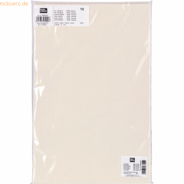 4011643673229 - 10 x Filzbogen 20x30cm creme