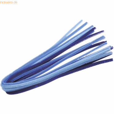 4011643652026 - 6 x Biegeplüsch 50 cmx6mm Durchmesser blau Mix VE=10 St