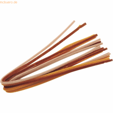 6 x Knorr prandell Biegeplüsch 50 cmx6mm Durchmesser natur/orange Mix