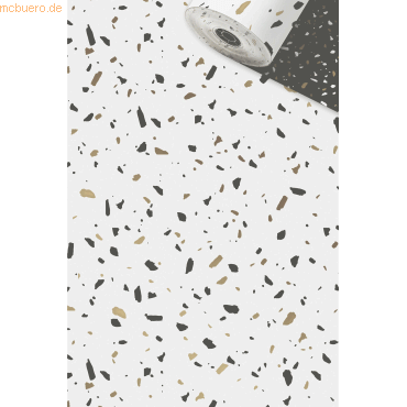 7630021190409 - Geschenkpapierrolle 05x250m Terrazzo gold