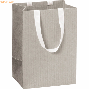 7630050803431 - 10 x Geschenktasche 10x8x14cm One Colour grau hell