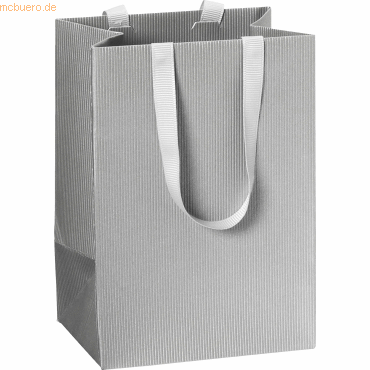 7630021188321 - 10 x Geschenktasche 10x8x14cm One Colour silber 7630021188321 - 10 x Geschenktasche 10x8x14cm One Colour silber