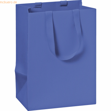 7630021188260 - 10 x Geschenktasche 10x8x14cm One Colour blau dunkel