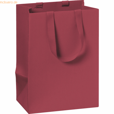 7630021188215 - 10 x Geschenktasche 10x8x14cm One Colour rot dunkel