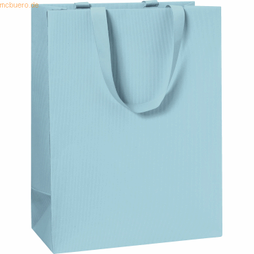 7630021187645 - 10 x Geschenktasche 25x13x33cm One Colour blau hell