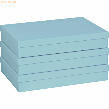 7630021180929 - 3 x Geschenkbox 235x33x6cm A4 One Colour blau hell