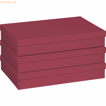 7630021180905 - 3 x Geschenkbox 235x33x6cm A4 One Colour rot