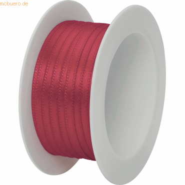 7610431007535 - 12 x Geschenkband Satin Spule 3mmx5m rot