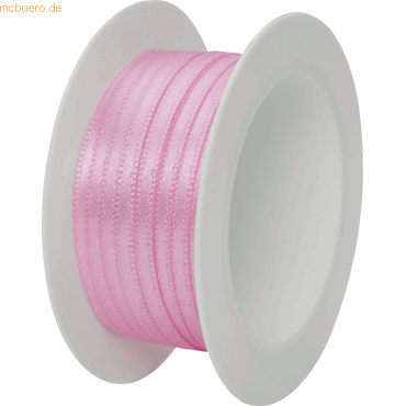 7610431007566 - 12 x Geschenkband Satin Spule 3mmx5m rosa hell