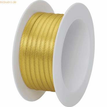 7610431007658 - 12 x Geschenkband Satin Spule 3mmx5m gold