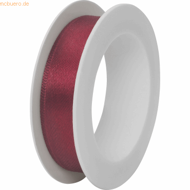 7630050813607 - 12 x Geschenkband Satin Spule 15mmx3m bordeaux