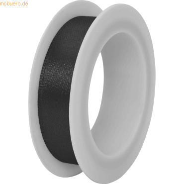 7630050813775 - 12 x Geschenkband Satin Spule 15mmx3m schwarz