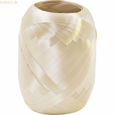 7630050815717 - 12 x Geschenkband Poly Eiknäul 5mmx20m beige hell