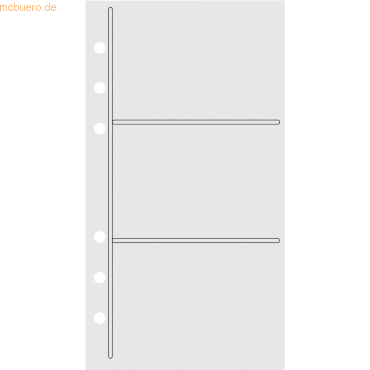 Rido Visitenkarten-Sammeltasche 3 Fächer transparent VE=6 Stück