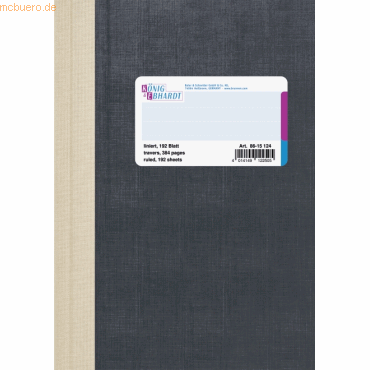 K+E Geschäftsbuch A5 liniert 192 Blatt Deckenband grau