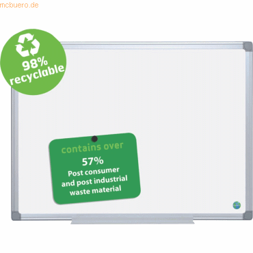 5603750546795 - Earth Whiteboard Wandmontiert Magnetisch Keramik Einseitig 90 (B) x 60 (H) cm