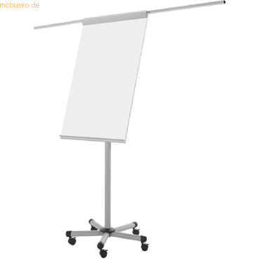 5603750506133 - Freihstehendes Magnetisches Flipchart Mobile Pro Höhenverstellbar EA4806136 70 x 100cm Mit 5 Rollen und Stiftablage Weiß