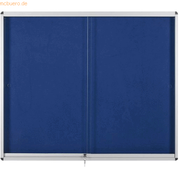 Bi-Office Schaukasten Exhibit Innenbereich Filz blau 92,6x96,7cm