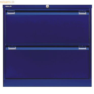 5020073705638 - Hängeregistraturschrank doppelbahnig blau 2 Hängeregistraturschubladen 5020073705638 Bisley