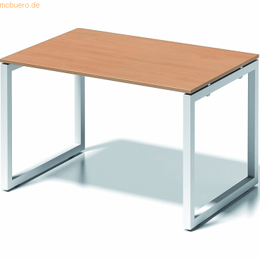 5020073993349 - Cito Schreibtisch 740 mm höhenfixes O-Gestell H 19 x B 1200 x T 800 mm Dekor buche Gestell verkehrsweiß