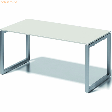 5020073993530 - Cito Schreibtisch 740 mm höhenfixes O-Gestell H 19 x B 1600 x T 800 mm Dekor grauweiß Gestell silber 5020073993530 - Cito Schreibtisch 740 mm höhenfixes O-Gestell H 19 x B 1600 x T 800 mm Dekor grauweiß Gestell silber