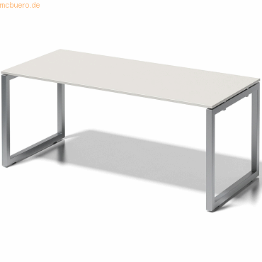 5020073993776 - Cito Schreibtisch 740 mm höhenfixes O-Gestell H 19 x B 1800 x T 800 mm Dekor grauweiß Gestell silber