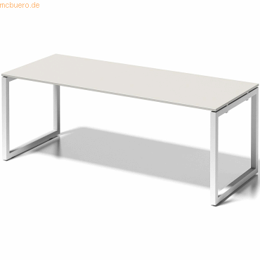 5020073998337 - Cito Schreibtisch Rechteckig Hellgrau O-Fuß-Gestell 2000 (B) x 800 (T) x 740 (H) mm MFC (Melaminbeschichtete Spanplatte) Stahl 5020073998337 - Cito Schreibtisch Rechteckig Hellgrau O-Fuß-Gestell 2000 (B) x 800 (T) x 740 (H) mm MFC (Melaminbeschichtete Spanplatte) Stahl
