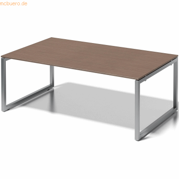 5020073998801 - BISLEY Schreibtisch CITO O-Gestell HxBxT 740 x 2000 x 1200 mm Gestell silber Platte Nussbaum