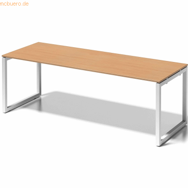 5020073998580 - Cito Schreibtisch Rechteckig Buche O-Fuß-Gestell 2200 (B) x 800 (T) x 740 (H) mm MFC (Melaminbeschichtete Spanplatte) Stahl 5020073998580 - Cito Schreibtisch Rechteckig Buche O-Fuß-Gestell 2200 (B) x 800 (T) x 740 (H) mm MFC (Melaminbeschichtete Spanplatte) Stahl