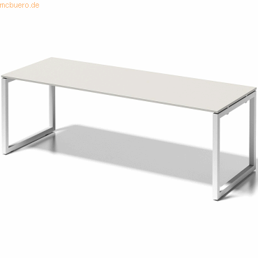 5020073998573 - Cito Schreibtisch Rechteckig Hellgrau O-Fuß-Gestell 2200 (B) x 800 (T) x 740 (H) mm MFC (Melaminbeschichtete Spanplatte) Stahl 5020073998573 - Cito Schreibtisch Rechteckig Hellgrau O-Fuß-Gestell 2200 (B) x 800 (T) x 740 (H) mm MFC (Melaminbeschichtete Spanplatte) Stahl