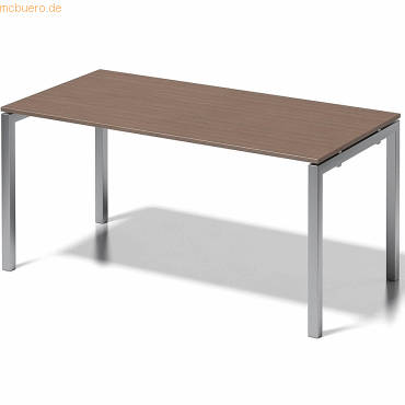 5020073993400 - BISLEY Schreibtisch CITO U-Gestell HxBxT 740 x 1600 x 800 mm Gestell silber Platte Nussbaum