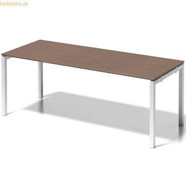 5020073993929 - BISLEY Schreibtisch CITO U-Gestell HxBxT 740 x 2000 x 800 mm Gestell weiß Platte Nussbaum