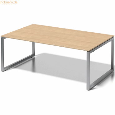 5020073998634 - BISLEY Konferenztisch Cito ahorn silber rechteckig 4-Fuß-Gestell silber 2000 x 1200 x 740 cm