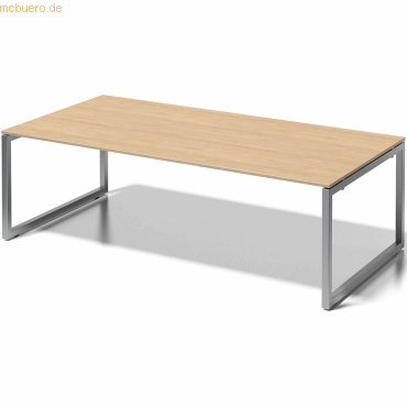 5020073998870 - BISLEY Konferenztisch Cito ahorn silber rechteckig 4-Fuß-Gestell silber 2400 x 1200 x 740 cm