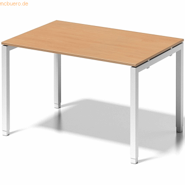 5020073993264 - Cito Höhenverstellbar Schreibtisch Buche 4 Metallfüße 1200 (B) x 800 (T) x 740 (H) mm MFC (Melaminbeschichtete Spanplatte) Stahl