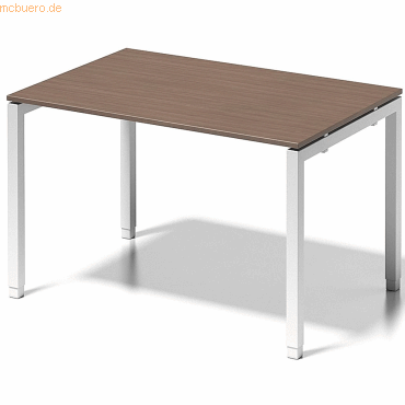 5020073993288 - BISLEY Schreibtisch CITO U-Gestell HxBxT 650 - 850 x 1200 x 800 mm Gestell weiß Platte Nussbaum