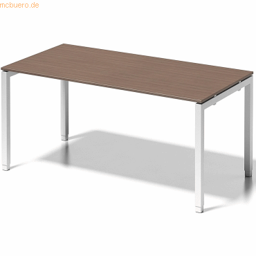 5020073993523 - BISLEY Schreibtisch CITO U-Gestell HxBxT 650 - 850 x 1600 x 800 mm Gestell weiß Platte Nussbaum