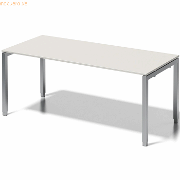 5020073993691 - BISLEY Cito höhenverstellbarer Schreibtisch grauweiß silber rechteckig 4-Fuß-Gestell silber 1800 x 800 cm