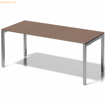 5020073993721 - BISLEY Schreibtisch CITO U-Gestell HxBxT 650 - 850 x 1800 x 800 mm Gestell silber Platte Nussbaum