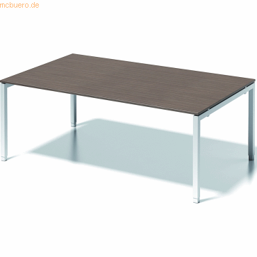 5020073998764 - BISLEY Schreibtisch CITO U-Gestell HxBxT 650 - 850 x 2000 x 1200 mm Gestell weiß Platte Nussbaum