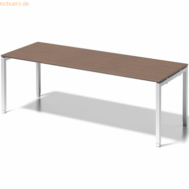 5020073998528 - BISLEY Schreibtisch CITO U-Gestell HxBxT 650 - 850 x 2200 x 800 mm Gestell weiß Platte Nussbaum