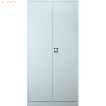 0796376595836 - Flügeltürenschrank 1 Tür 4 Böden HxBxT 195x95x42cm lichtgrau