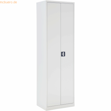 0796376594099 - Flügeltürenschrank ECO mit 4 Fachböden für 5 Ordnerhöhen Farbe lichtgrau  H 1950 x B 800 x T 420