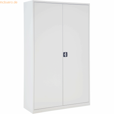 0796376594136 - Flügeltürenschrank ECO mit 4 Fachböden für 5 Ordnerhöhen Farbe lichtgrau  H 1950 x B 1200 x T 420